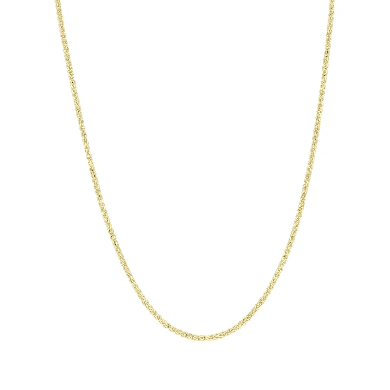 celestial necklace for women -Ranger 1.5mm Gold Wheat Chain Necklace 20“