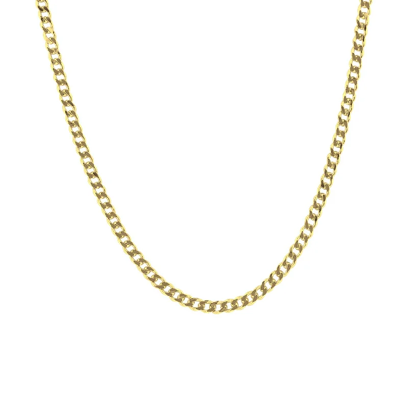 minimalist silver necklace for men -Rogan 18" Gold Curb Link Chain