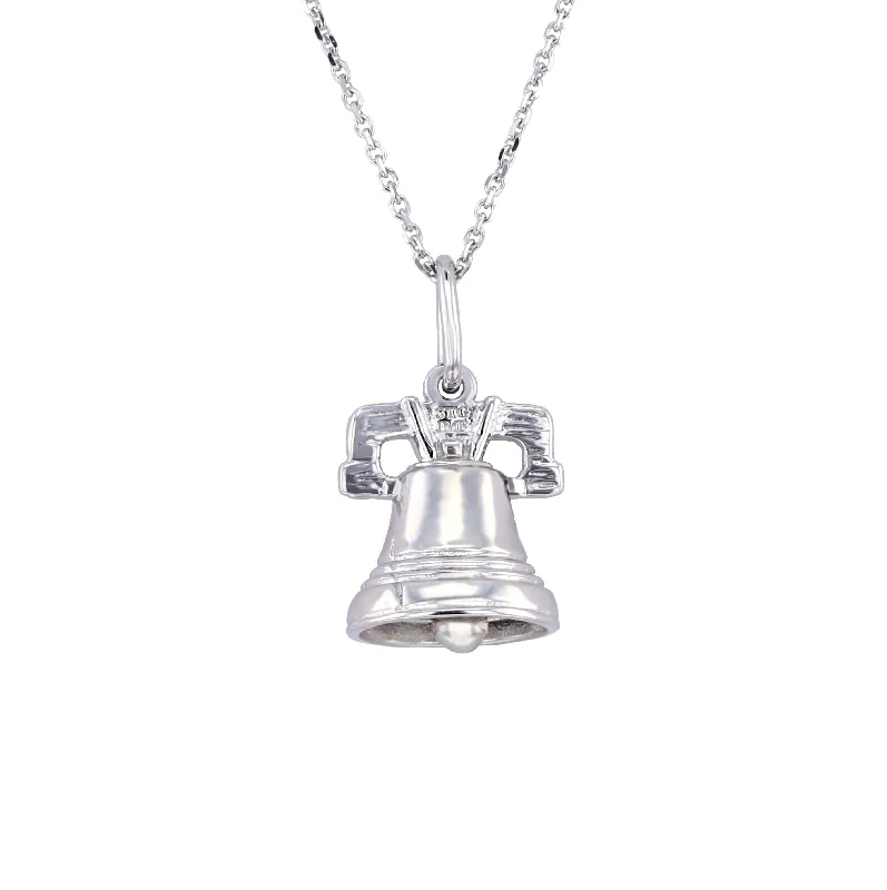 zodiac sign necklace for women -Silver Liberty Bell Necklace