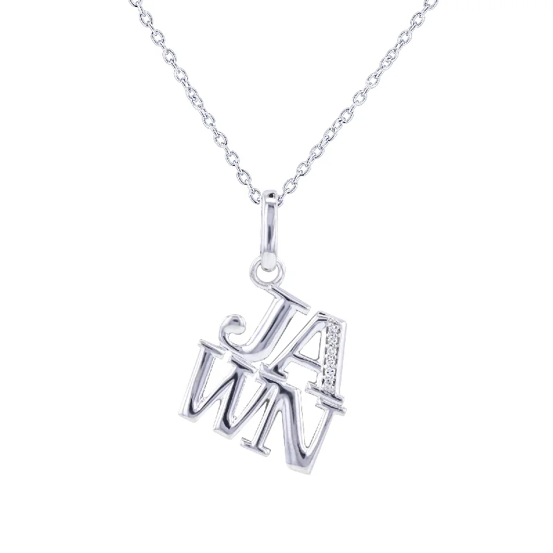 statement necklace for women -Silver Philly Jawn Diamond Necklace