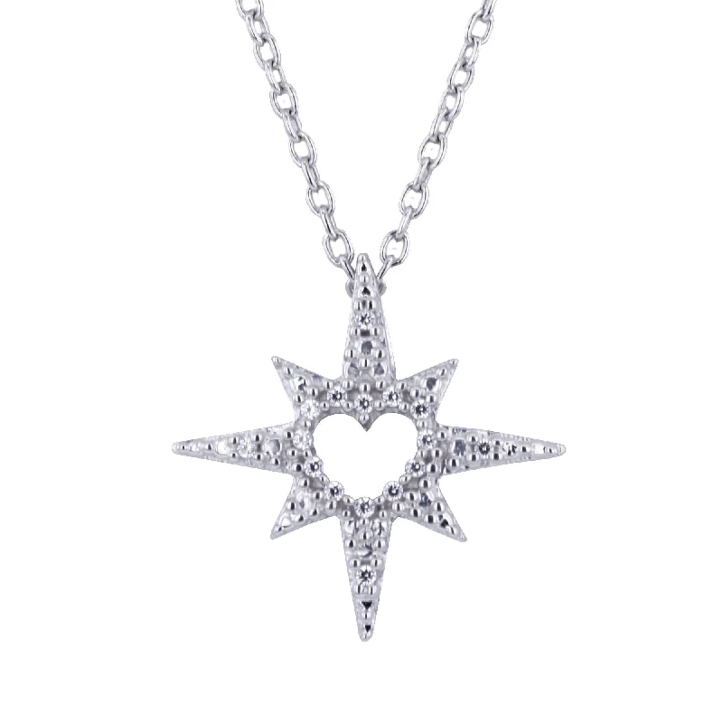 emerald pendant necklace for women -Star of Love Diamond Necklace