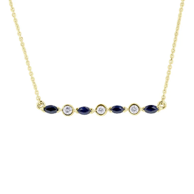 men’s cross pendant necklace -Sunila Sapphire and Diamond Necklace