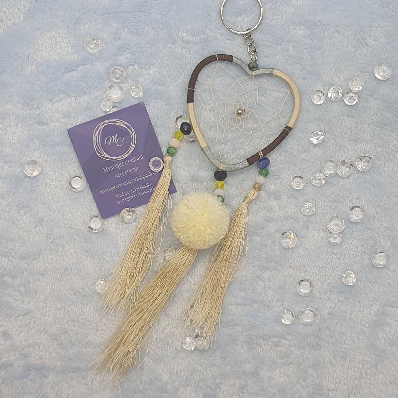 opal ring for women -Tassle & PomPom Dreamcatcher Keyring