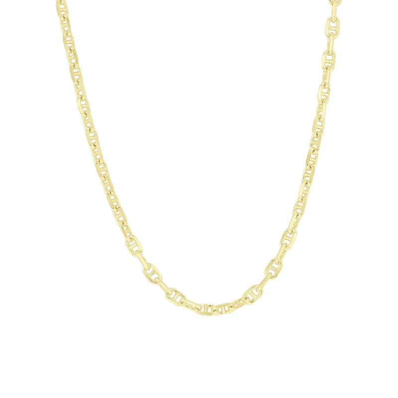 pearl necklace for brides -Vessel Marine Link Gold Chain Necklace 22“