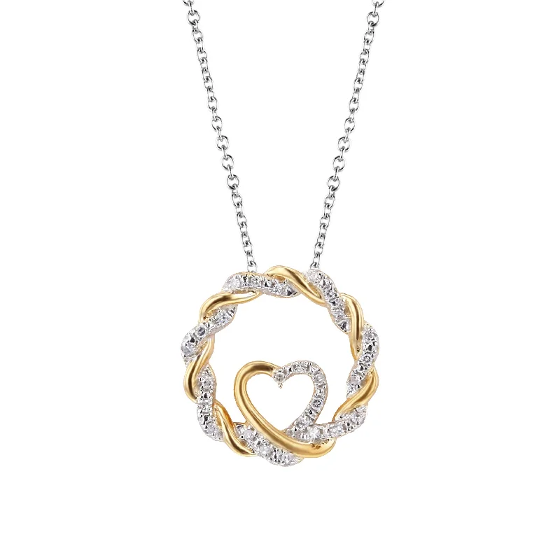 matching friendship necklaces -Wrapped Up In Love Diamond Necklace