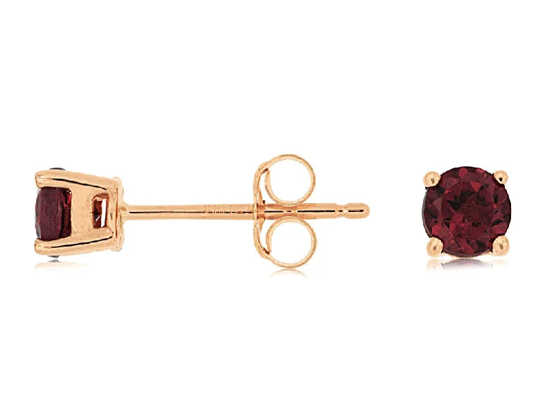 Custom designed earrings for personal touch -14K Rose Gold Rhodolite Stud Earrings