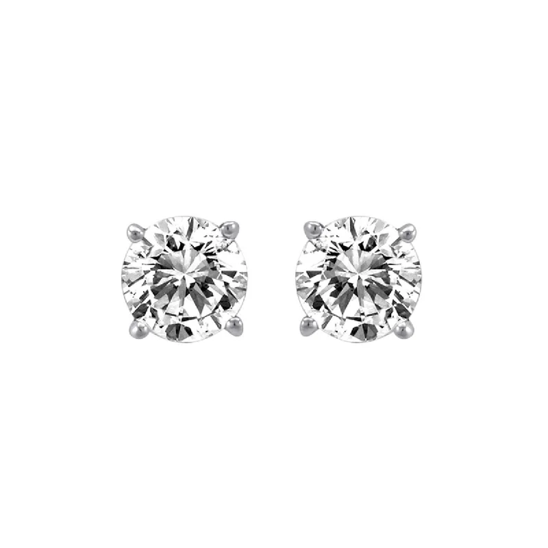 Elegant hoop earrings for classic looks -Diamond Solitaire Earrings