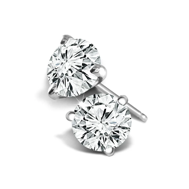 High-end luxury earrings for premium look -14K White Gold Natural 3/8ctw Diamond Studs