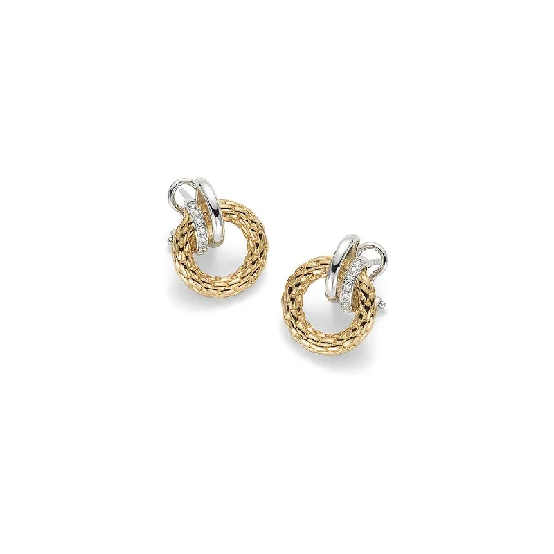 High-quality pearl earrings for weddings -FOPE Circle Drop Earrings