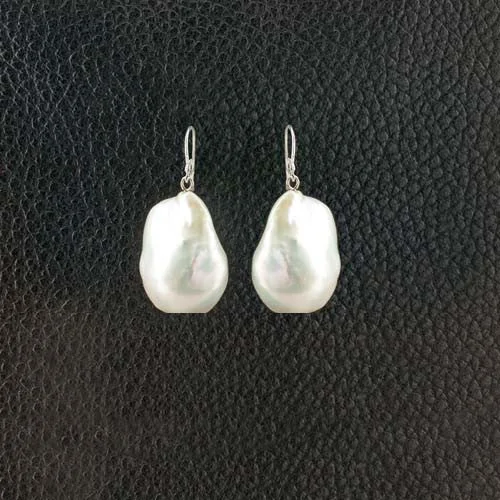 Artistic earrings for unique fashion -Baroque South Sea Pearl Earrings