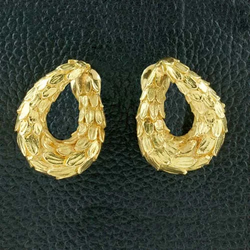 Gold plated earrings for everyday wear -David Webb Gold Earrings