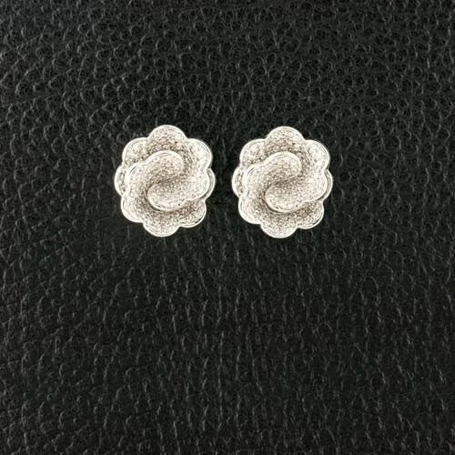 Ear cuffs with pearls for chic elegance -Diamond Flower Earrings