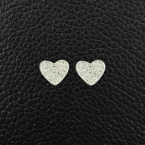 Boho style earrings for free spirits -Diamond Heart Earrings